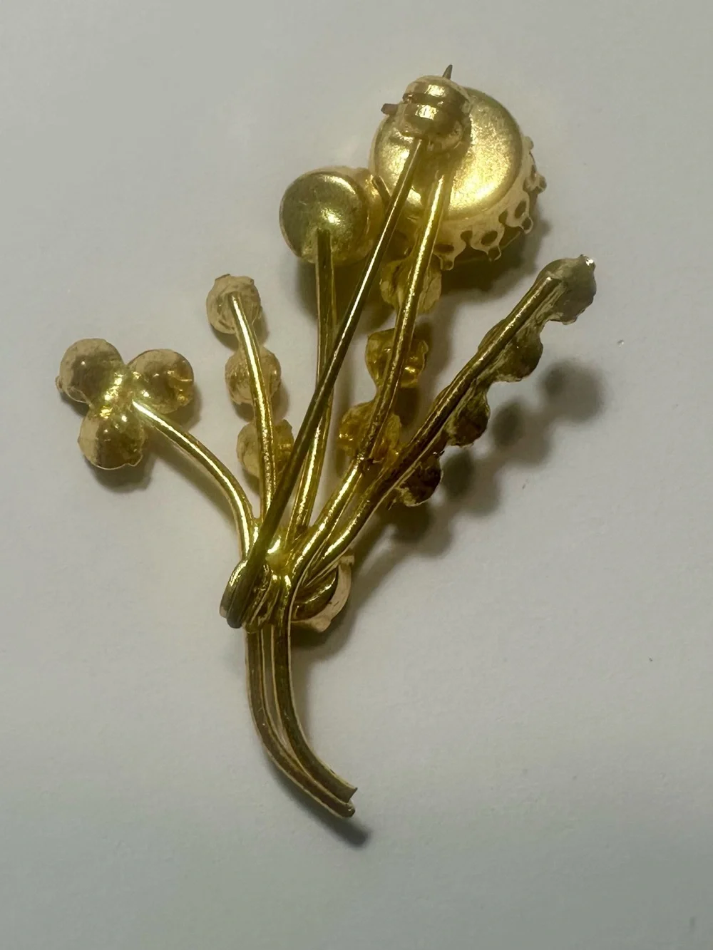 Vintage 1950s Austrian Rhinestone Floral Spray Brooch